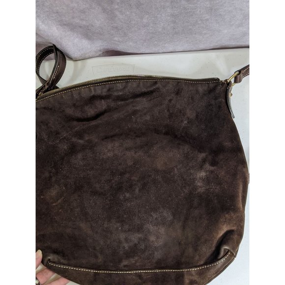 Dooney & Bourke Brown Suede Vintage Leather Crossbody Bag - Picture 10 of 11